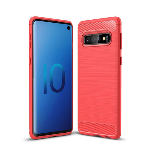 Silicone Candy Rubber TPU Line Soft Case Cover for Samsung Galaxy S10 5G Red