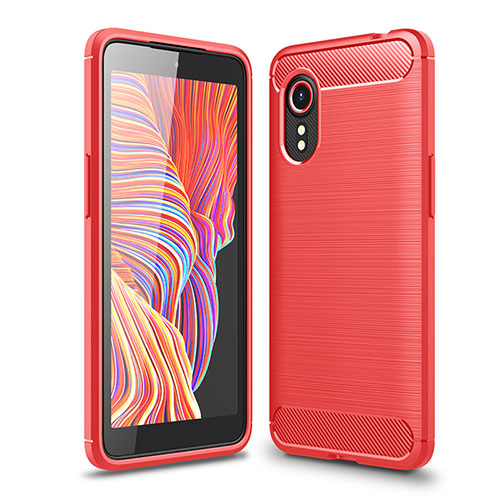 Silicone Candy Rubber TPU Line Soft Case Cover for Samsung Galaxy XCover 5 SM-G525F Red