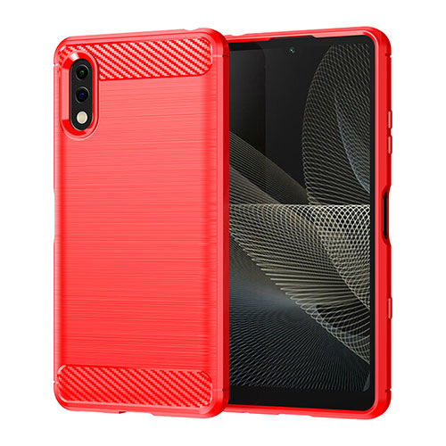 Silicone Candy Rubber TPU Line Soft Case Cover for Sony Xperia Ace II SO-41B Red