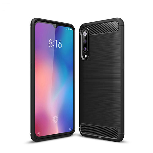 Silicone Candy Rubber TPU Line Soft Case Cover for Xiaomi Mi 9 Black