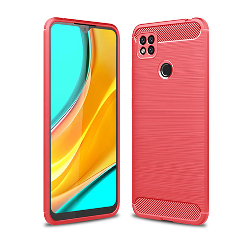 Silicone Candy Rubber TPU Line Soft Case Cover for Xiaomi POCO C3 Red