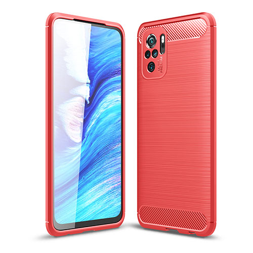 Silicone Candy Rubber TPU Line Soft Case Cover for Xiaomi Poco M5S Red