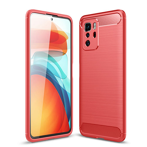 Silicone Candy Rubber TPU Line Soft Case Cover for Xiaomi Poco X3 GT 5G Red