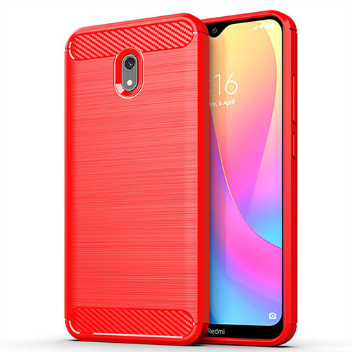 Silicone Candy Rubber TPU Line Soft Case Cover for Xiaomi Redmi 8A Red