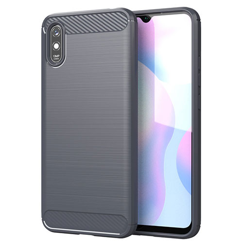 Silicone Candy Rubber TPU Line Soft Case Cover for Xiaomi Redmi 9A Gray