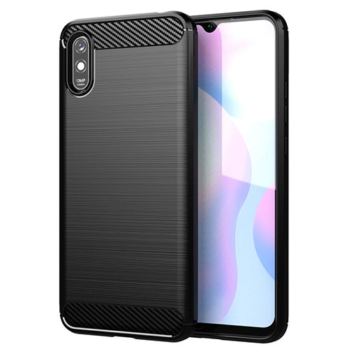 Silicone Candy Rubber TPU Line Soft Case Cover for Xiaomi Redmi 9i Black