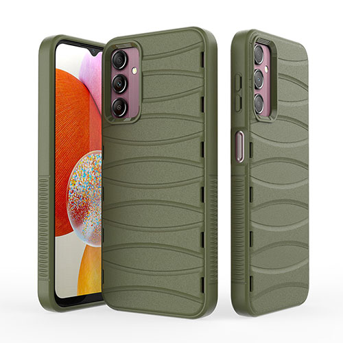 Silicone Candy Rubber TPU Line Soft Case Cover KC1 for Samsung Galaxy A14 4G Green