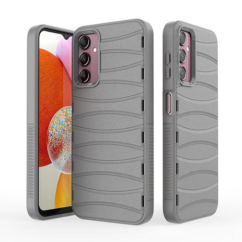 Silicone Candy Rubber TPU Line Soft Case Cover KC1 for Samsung Galaxy M44 5G Gray