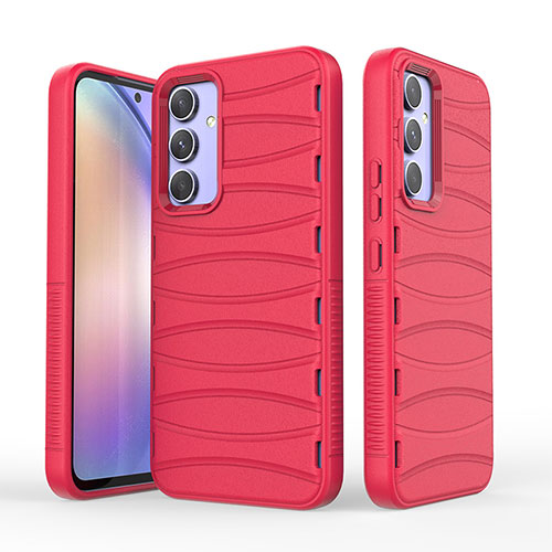 Silicone Candy Rubber TPU Line Soft Case Cover KC2 for Samsung Galaxy A54 5G Red