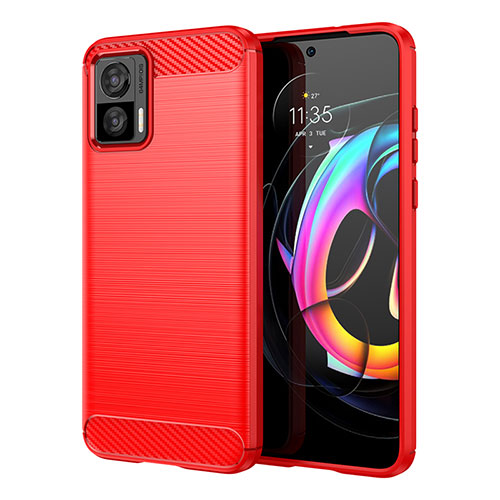 Silicone Candy Rubber TPU Line Soft Case Cover MF1 for Motorola Moto Edge 30 Neo 5G Red