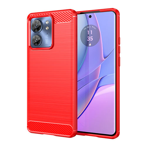 Silicone Candy Rubber TPU Line Soft Case Cover MF1 for Motorola Moto Edge 40 5G Red