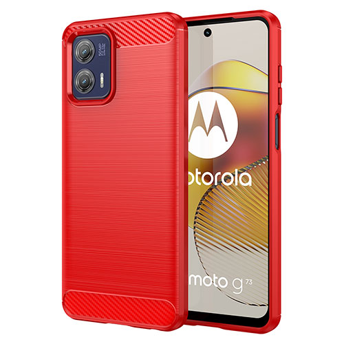 Silicone Candy Rubber TPU Line Soft Case Cover MF1 for Motorola Moto G73 5G Red