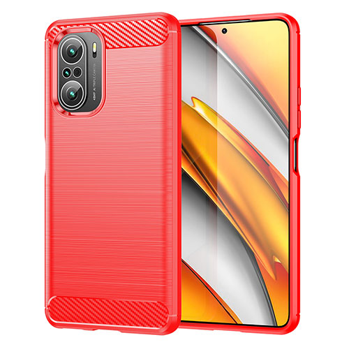 Silicone Candy Rubber TPU Line Soft Case Cover MF1 for Xiaomi Redmi K40 Pro 5G Red