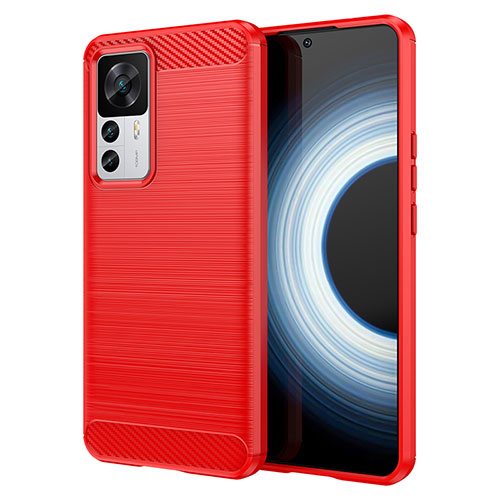 Silicone Candy Rubber TPU Line Soft Case Cover MF1 for Xiaomi Redmi K50 Ultra 5G Red