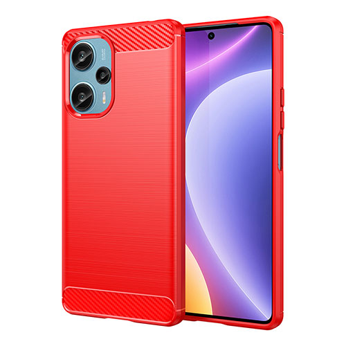 Silicone Candy Rubber TPU Line Soft Case Cover MF1 for Xiaomi Redmi Note 12 Turbo 5G Red