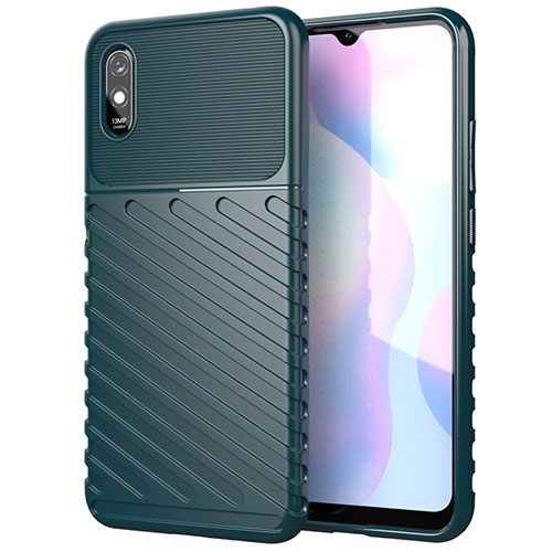 Silicone Candy Rubber TPU Line Soft Case Cover S01 for Xiaomi Redmi 9A Green