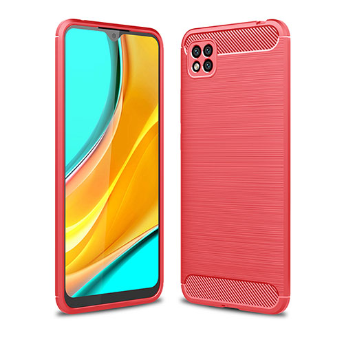 Silicone Candy Rubber TPU Line Soft Case Cover WL1 for Xiaomi Redmi 9 Activ Red