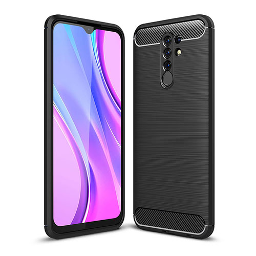 Silicone Candy Rubber TPU Line Soft Case Cover WL1 for Xiaomi Redmi 9 Black