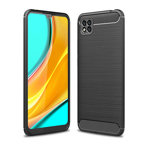 Silicone Candy Rubber TPU Line Soft Case Cover WL1 for Xiaomi Redmi 9 India Black