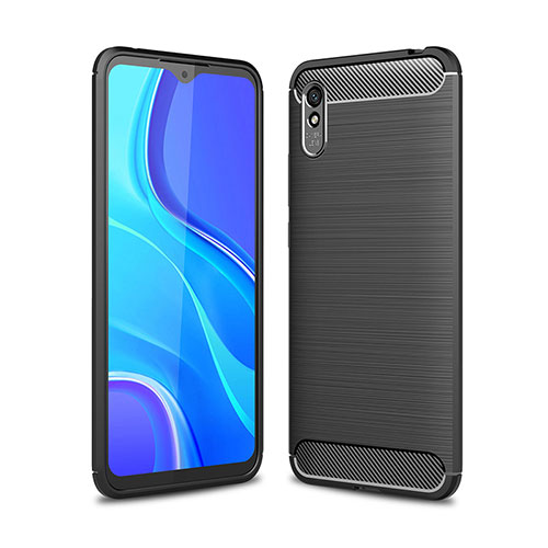 Silicone Candy Rubber TPU Line Soft Case Cover WL1 for Xiaomi Redmi 9A Black