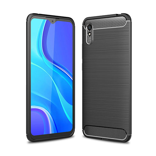 Silicone Candy Rubber TPU Line Soft Case Cover WL1 for Xiaomi Redmi 9i Black