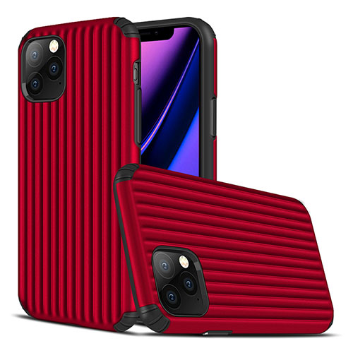 Silicone Candy Rubber TPU Line Soft Case Cover Z01 for Apple iPhone 11 Pro Max Red