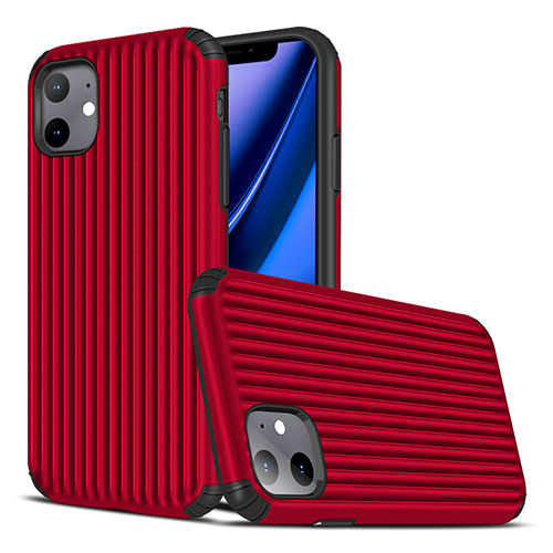 Silicone Candy Rubber TPU Line Soft Case Cover Z01 for Apple iPhone 11 Red