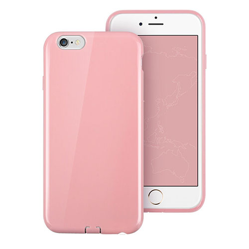 Silicone Candy Rubber TPU Soft Case for Apple iPhone 6S Plus Pink