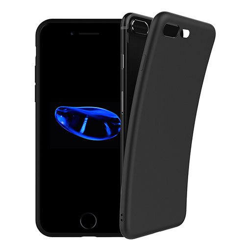 Silicone Candy Rubber TPU Soft Case for Apple iPhone 7 Plus Black