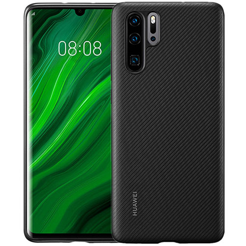 Silicone Candy Rubber TPU Twill Soft Case B02 for Huawei P30 Pro New Edition Black