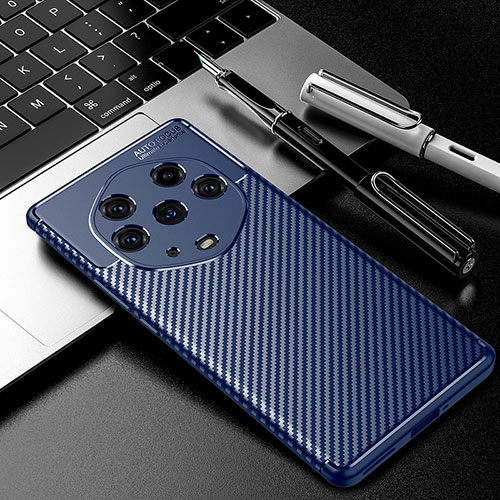 Silicone Candy Rubber TPU Twill Soft Case Cover for Huawei Honor Magic3 Pro+ Plus 5G Blue