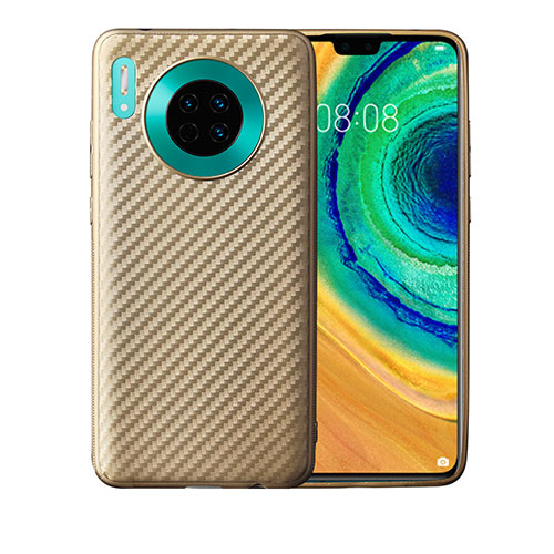 Silicone Candy Rubber TPU Twill Soft Case Cover for Huawei Mate 30 5G Gold