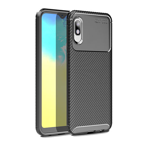 Silicone Candy Rubber TPU Twill Soft Case Cover for Samsung Galaxy A10e Black