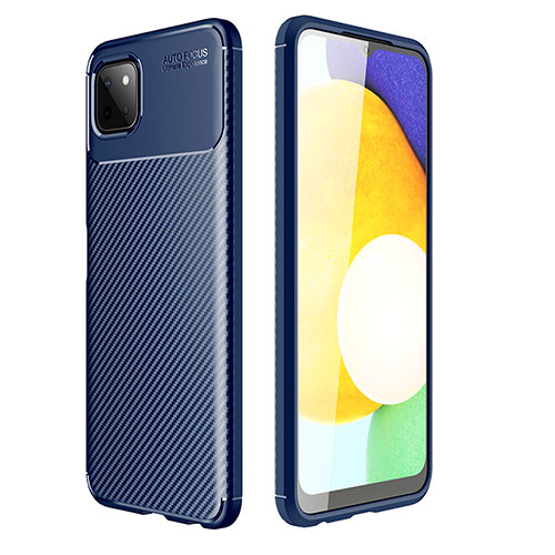 Silicone Candy Rubber TPU Twill Soft Case Cover for Samsung Galaxy A22s 5G Blue