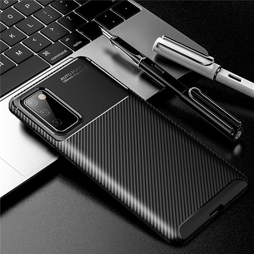 Silicone Candy Rubber TPU Twill Soft Case Cover for Samsung Galaxy S20 Lite 5G Black