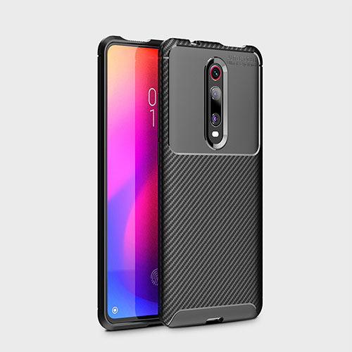 Silicone Candy Rubber TPU Twill Soft Case Cover for Xiaomi Mi 9T Black