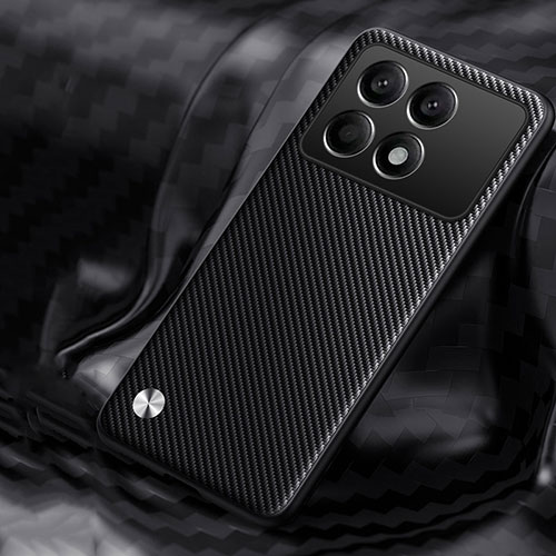 Silicone Candy Rubber TPU Twill Soft Case Cover for Xiaomi Redmi K70 5G Black