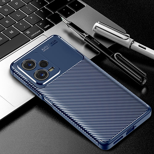 Silicone Candy Rubber TPU Twill Soft Case Cover for Xiaomi Redmi Note 12 Explorer Blue