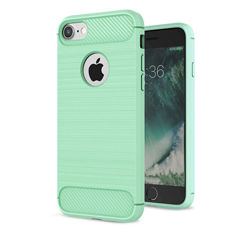 Silicone Candy Rubber TPU Twill Soft Case Cover S01 for Apple iPhone SE (2020) Green