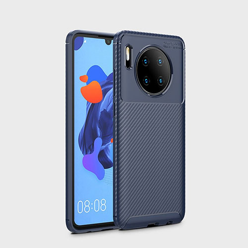 Silicone Candy Rubber TPU Twill Soft Case Cover S01 for Huawei Mate 30 Pro Blue