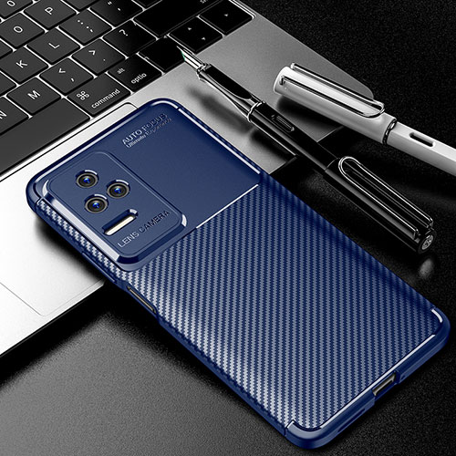 Silicone Candy Rubber TPU Twill Soft Case Cover S01 for Xiaomi Redmi K50 Pro 5G Blue