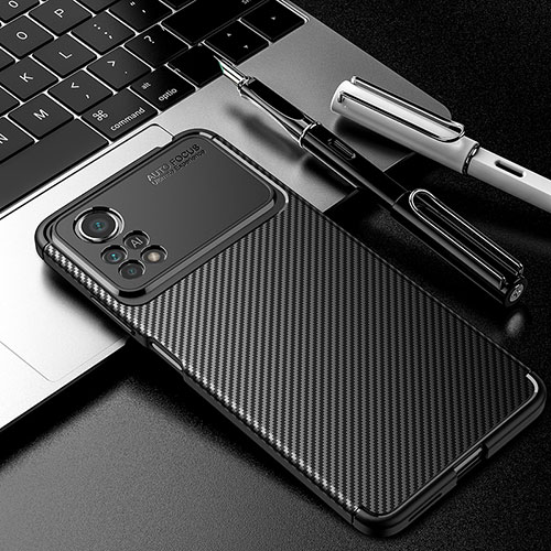 Silicone Candy Rubber TPU Twill Soft Case Cover S01 for Xiaomi Redmi Note 11E Pro 5G Black