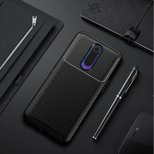 Silicone Candy Rubber TPU Twill Soft Case Cover Y02 for Oppo R17 Pro Black