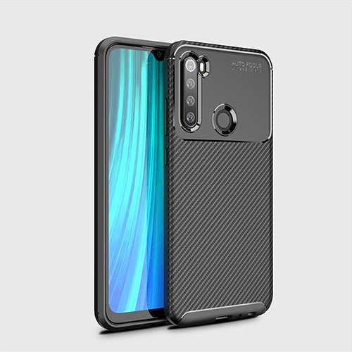 Silicone Candy Rubber TPU Twill Soft Case Cover Y02 for Xiaomi Redmi Note 8T Black