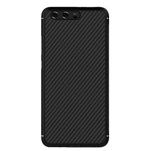 Silicone Candy Rubber TPU Twill Soft Case for Huawei P10 Black