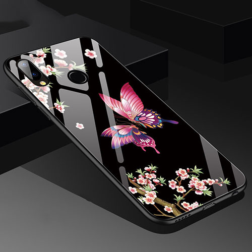 Silicone Frame Butterfly Mirror Case for Huawei P20 Lite Pink