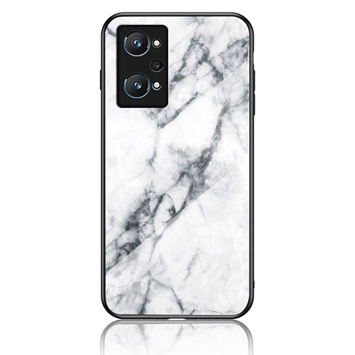 Silicone Frame Fashionable Pattern Mirror Case Cover for Realme GT Neo2 5G White