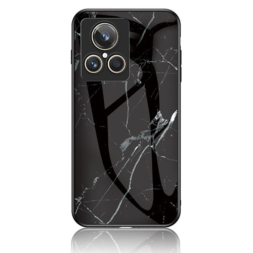 Silicone Frame Fashionable Pattern Mirror Case Cover for Realme GT2 Master Explorer Black