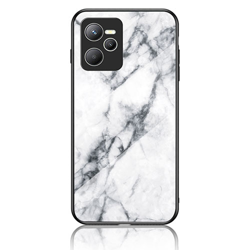 Silicone Frame Fashionable Pattern Mirror Case Cover for Realme Narzo 50A Prime White