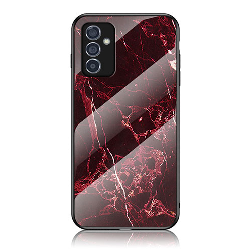 Silicone Frame Fashionable Pattern Mirror Case Cover for Samsung Galaxy A15 4G Red